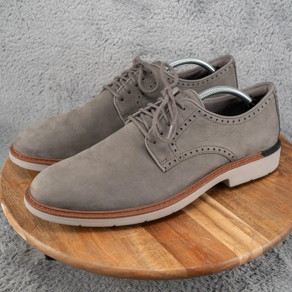 Cole Haan Go To Plain Toe Oxfords‎ Casual Shoes Men's 12 Castle Rock Nubuck